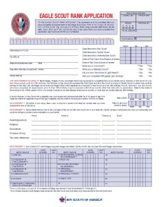 2014 Eagle Scout Application Single page copy